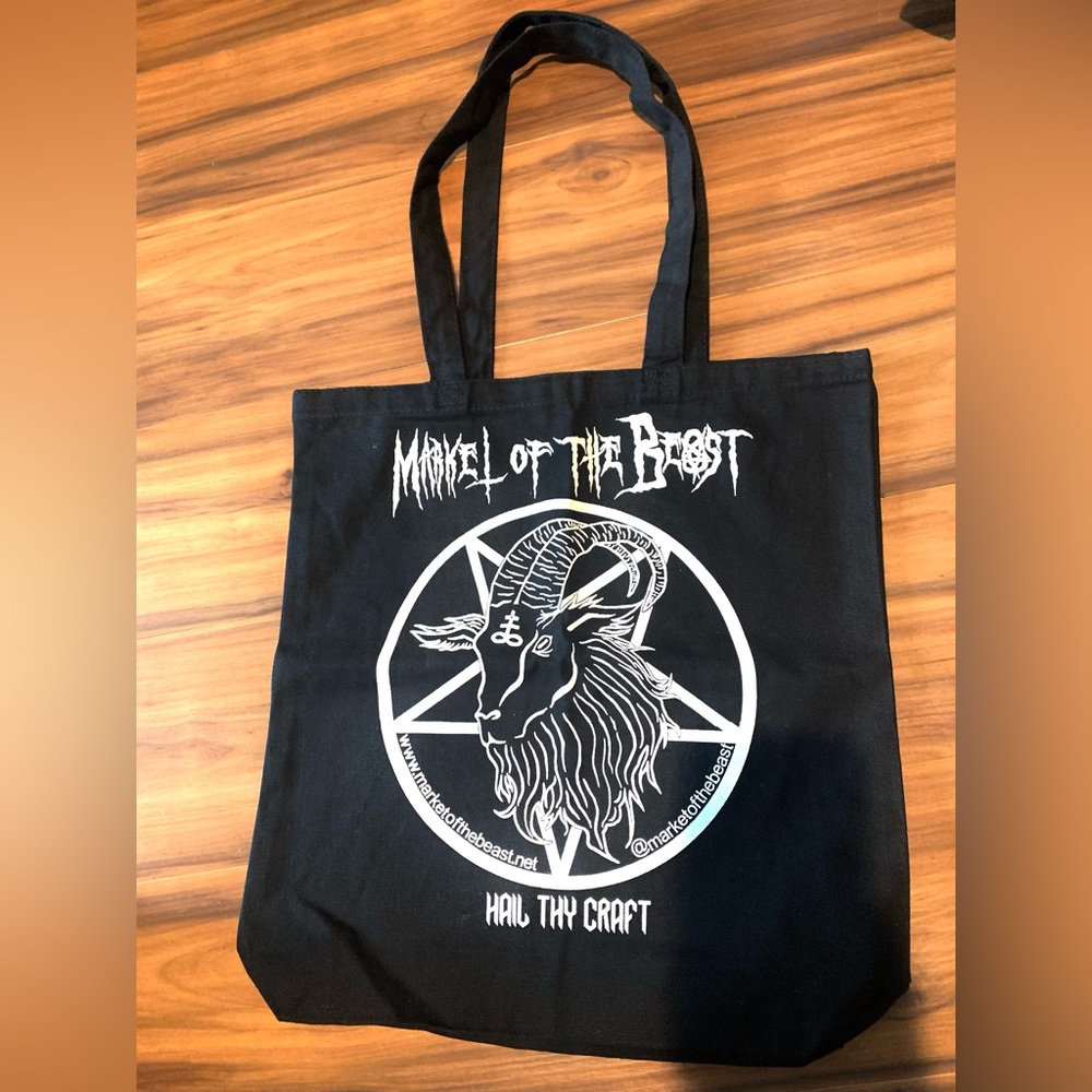 Black and white Tote Bag made by Market of The Beast